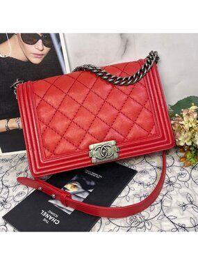 Chanel Boy Quilted Chain Shoulder Bag